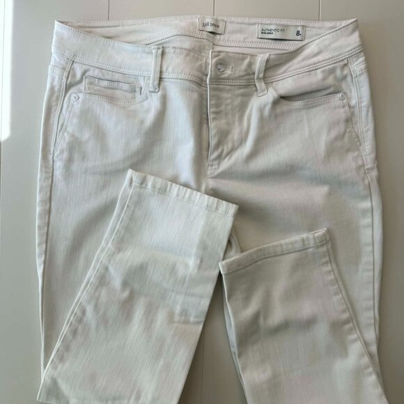 J.Jill Authentic Fit Slim Ankle Jeans | White Stretch Denim | Size 8P - Picture 8 of 9